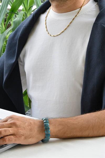 316 L Çelik Gold Erkek Modern Kolye