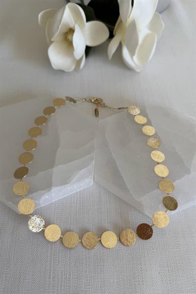 Çelik 14K Güneş Yolu Kolye