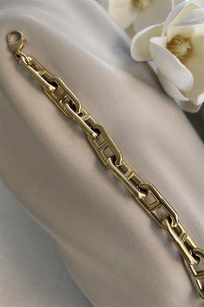 Çelik 316 14K Zincir Bileklik