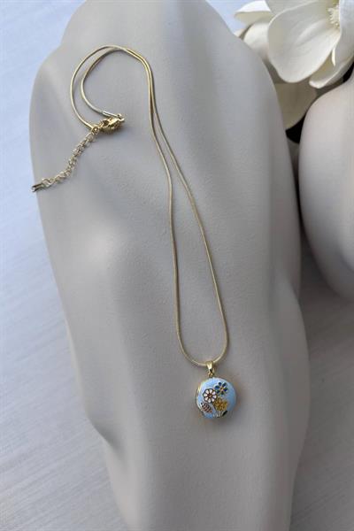 Çelik Açılabilir Çiçek Kolye