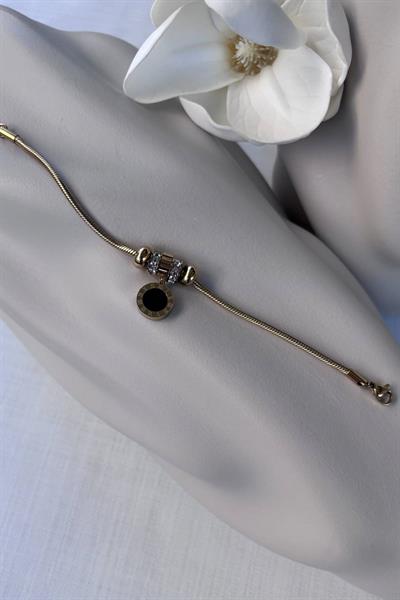 Çelik Gold Charm Bileklik
