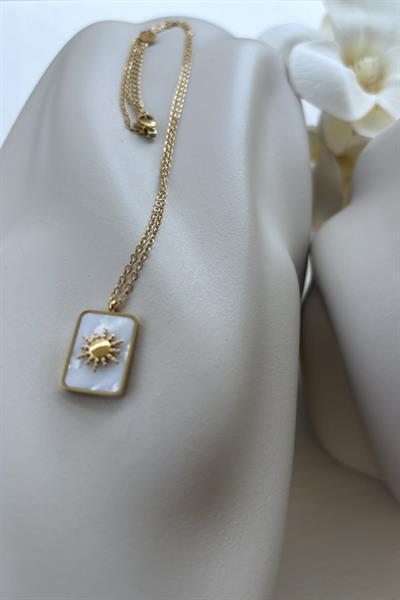 Çelik Gold Güneş Kolye