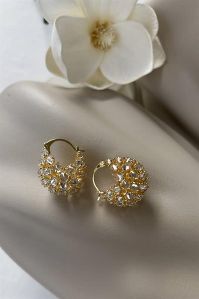 Çelik Gold Işıltı Küpe