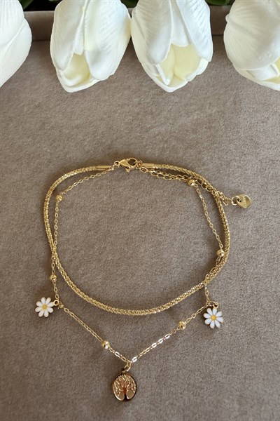 Çelik Gold Papatya Halhal