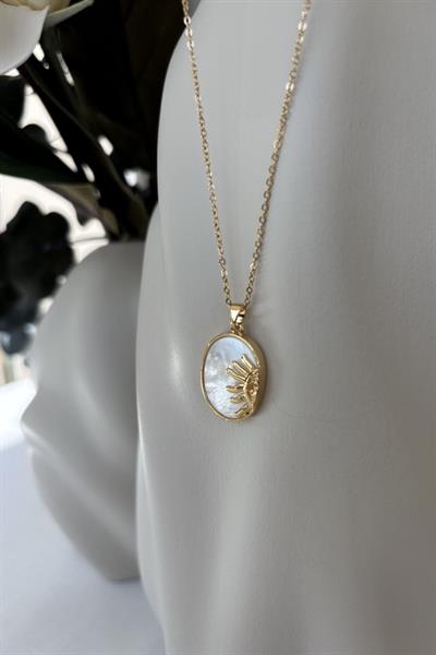 Çelik Gold Sedef Güneş Kolye
