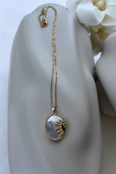 Çelik Gold Sedef Güneş Kolye