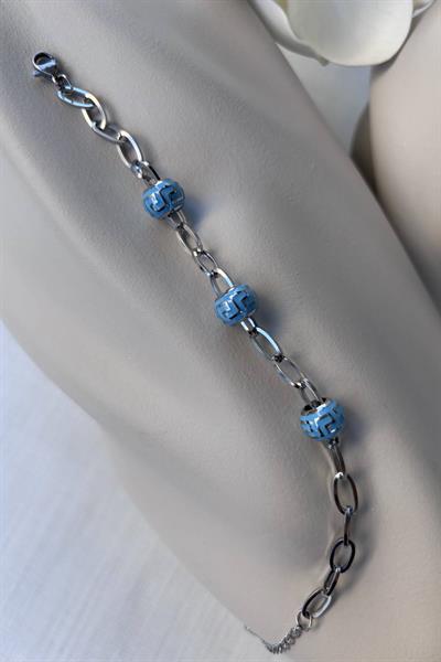 Çelik Gümüş Aura Bileklik