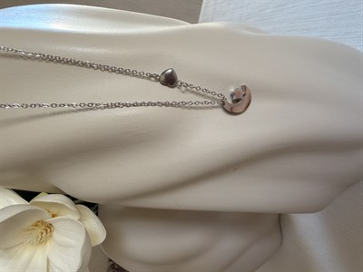 Çelik Gümüş Ay Yıldız Kolye