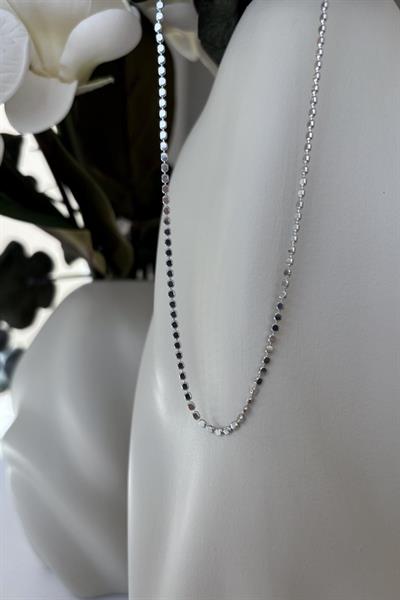 Çelik Gümüş Ezme Pul Zincir