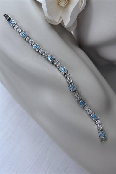 Çelik Gümüş Kare Bileklik