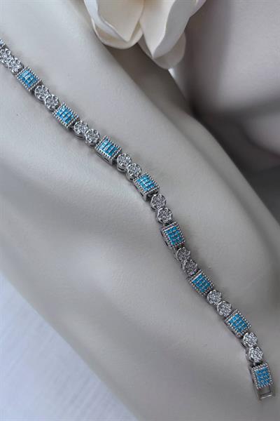 Çelik Gümüş Kare Bileklik