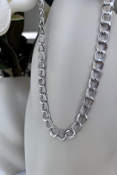 Çelik  Gümüş Samanyolu Kolye