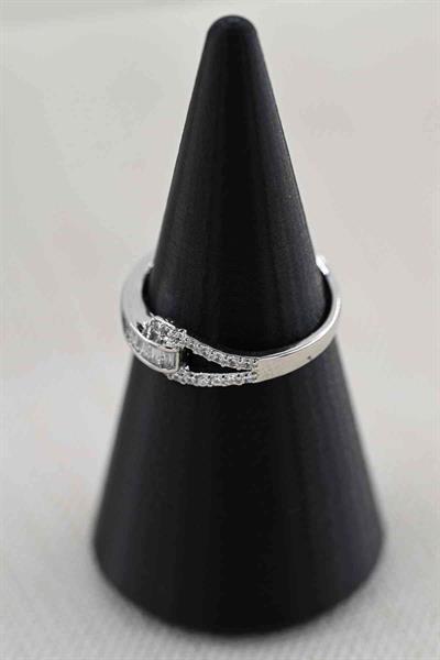 Çelik Gümüş Taşlı Yüzük