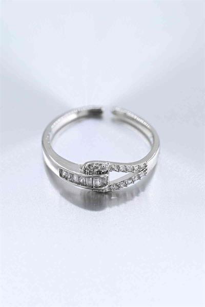 Çelik Gümüş Taşlı Yüzük