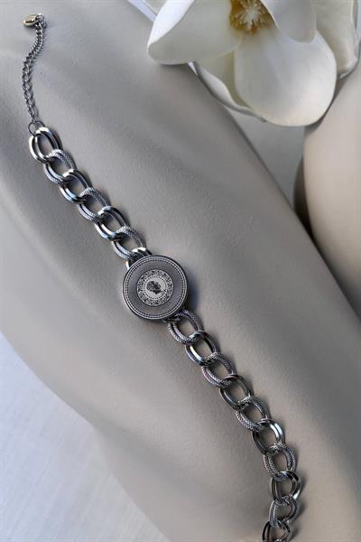 Çelik Gümüş Tiva Bileklik