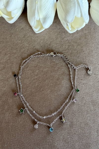 Çelik Gümüş Yıldız Halhal