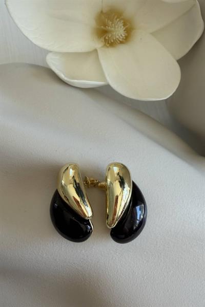 Çelik Siyah Aura Küpe