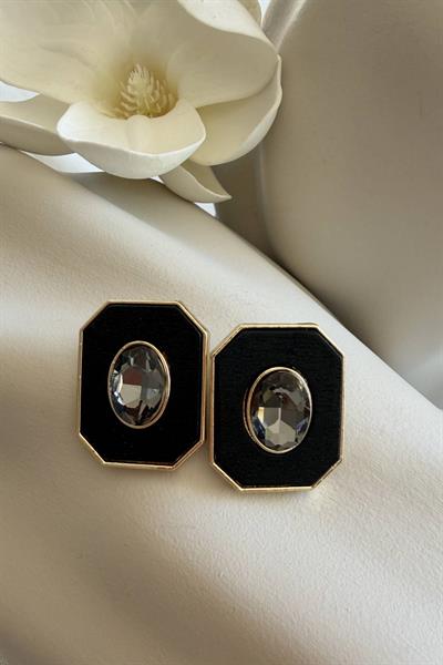 Çelik Siyah Işıltı Küpe