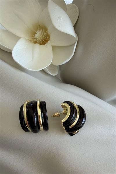 Çelik Siyah Marjinal Küpe