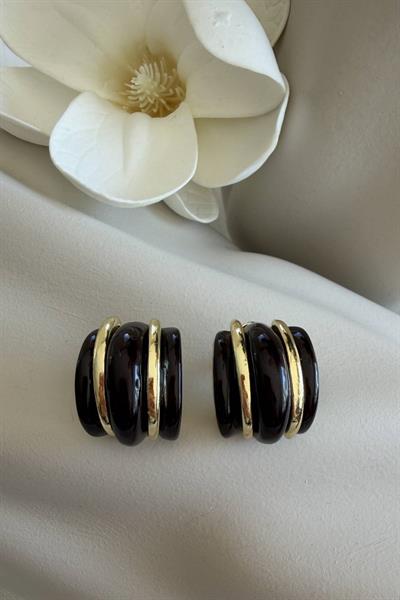 Çelik Siyah Marjinal Küpe