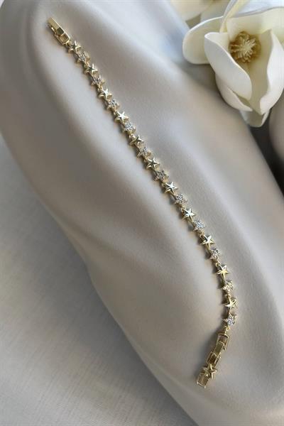 VİP 14K Minimal Yıldız Taşlı Bileklik