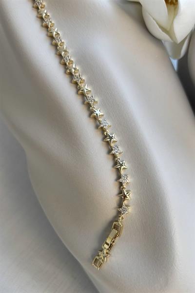 VİP 14K Minimal Yıldız Taşlı Bileklik