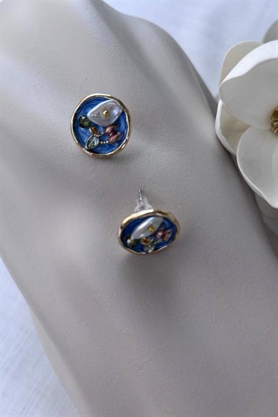 Özel Seri Çiçek Yansıması Küpe