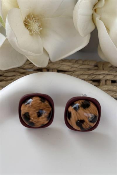 Özel Seri Leopar Küpe