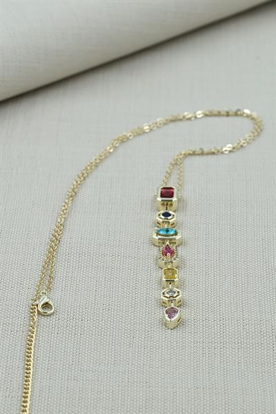 Özel Seri Renkli  Taşlı Y Kolye