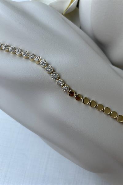 VİP 14K Işıltı Damlası Bileklik