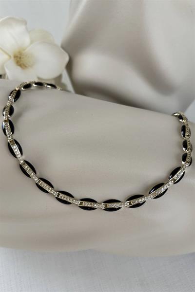 VİP 14K Siyah Işıltı Kolye