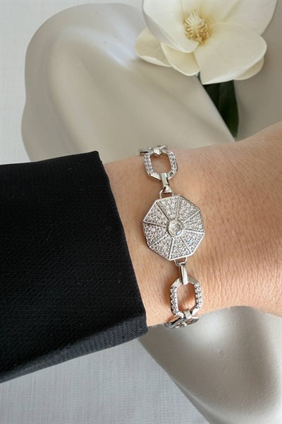 VİP Gümüş Künye Saat Bileklik