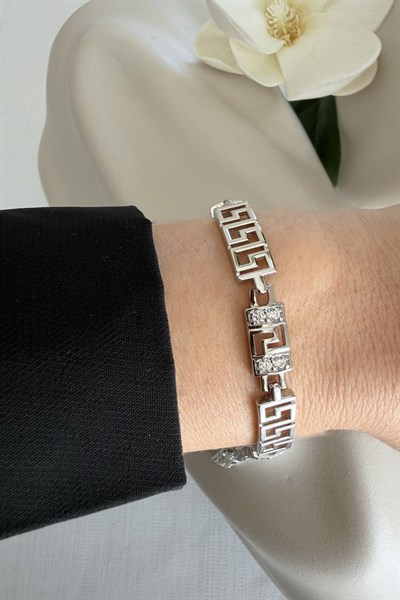 VİP Gümüş Taşlı Marka Bileklik