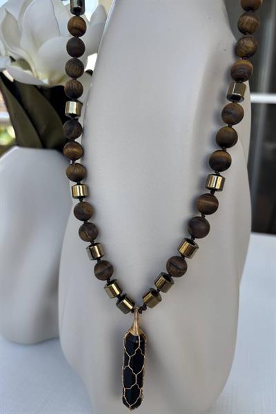 VİP Mat Kaplan Gözü Kolye