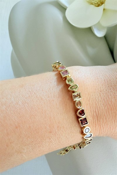 VİP Renkli Taşlı Bileklik