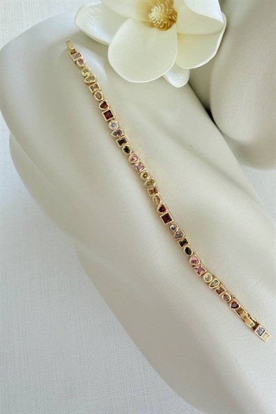 VİP Renkli Taşlı Bileklik