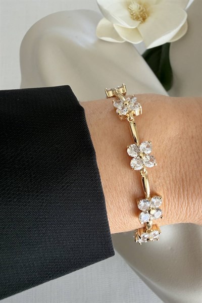 VİP Taşlı Çiçek Bileklik