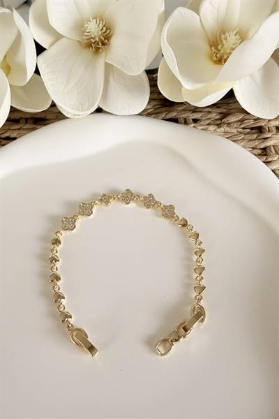 VİP Taşlı Yonca Bileklik