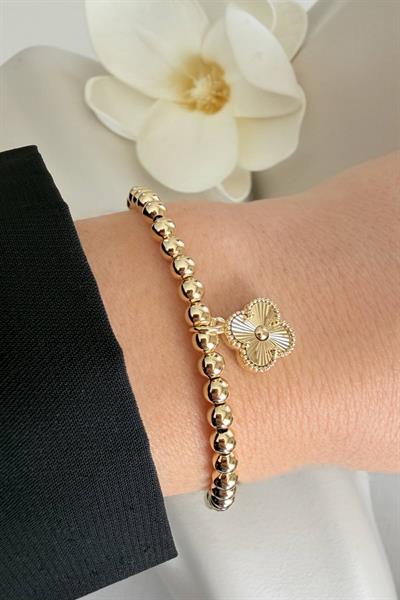 VİP Yonca Topçuk Zincir Bileklik