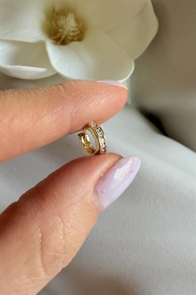 Xuping 14k Çocuk Minimal Taşlı Küpe