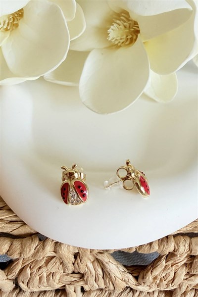 Xuping Çocuk Uğur Böceği Küpe