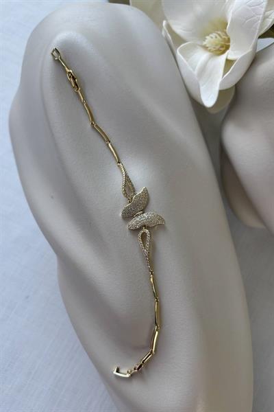 Xuping GolD 14K Taşlı Kelebek Bileklik