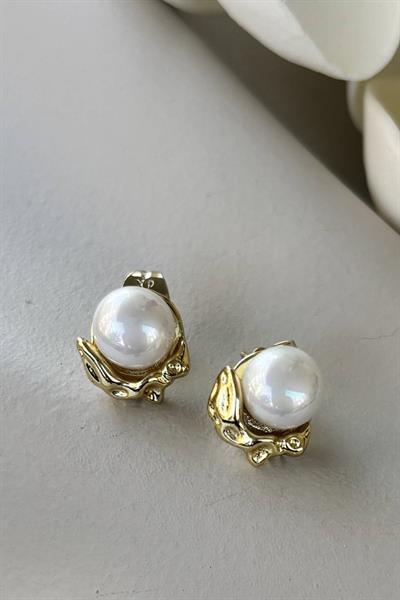 Xuping 14k İnci Taşlı Minimal Küpe