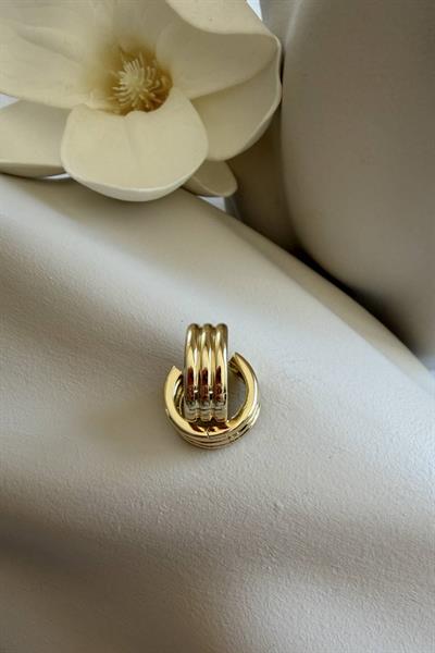 VİP Gold Çizgi Küpe