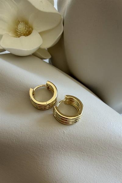 VİP Gold Çizgi Küpe