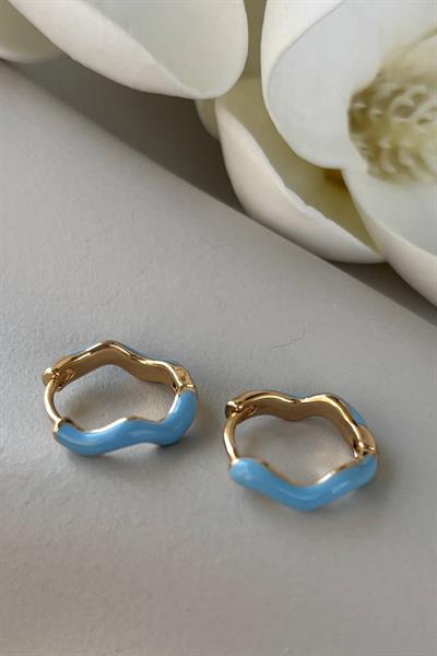 Xuping Rose Mavi Küpe