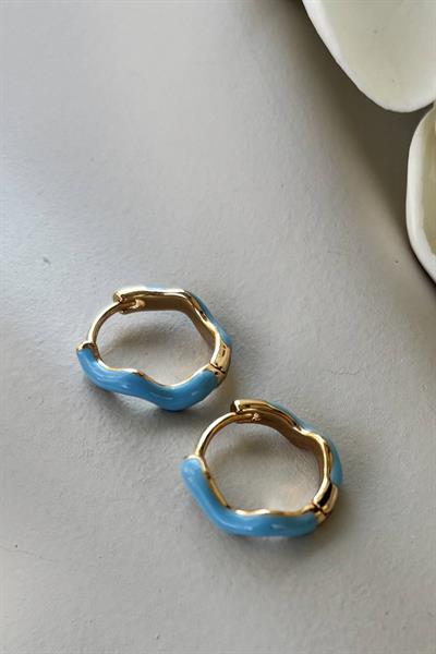 Xuping Rose Mavi Küpe