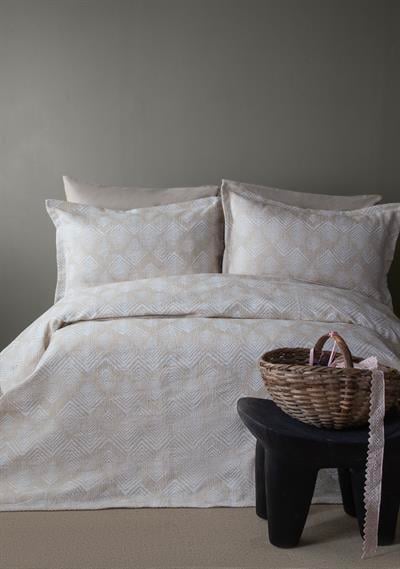 Areca Bej Tek Kişilik Yatak Örtüsü