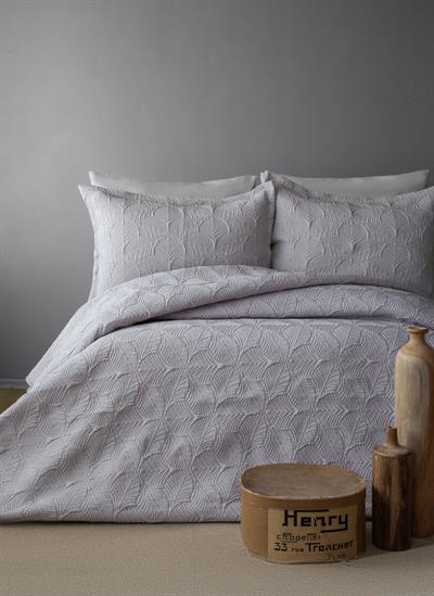 Aspen Gri Tek Kişilik Yatak Örtüsü