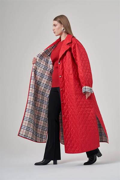 Kırmızı Trench Coat